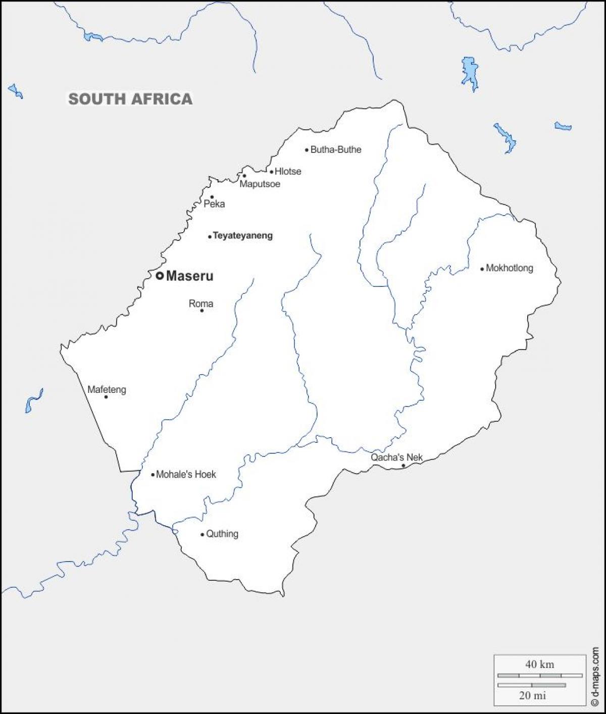 kartta maputsoe Lesotho