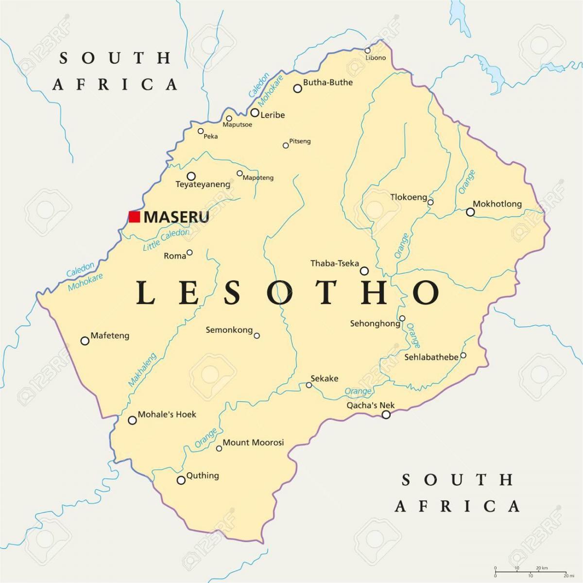 kartta maseru Lesotho